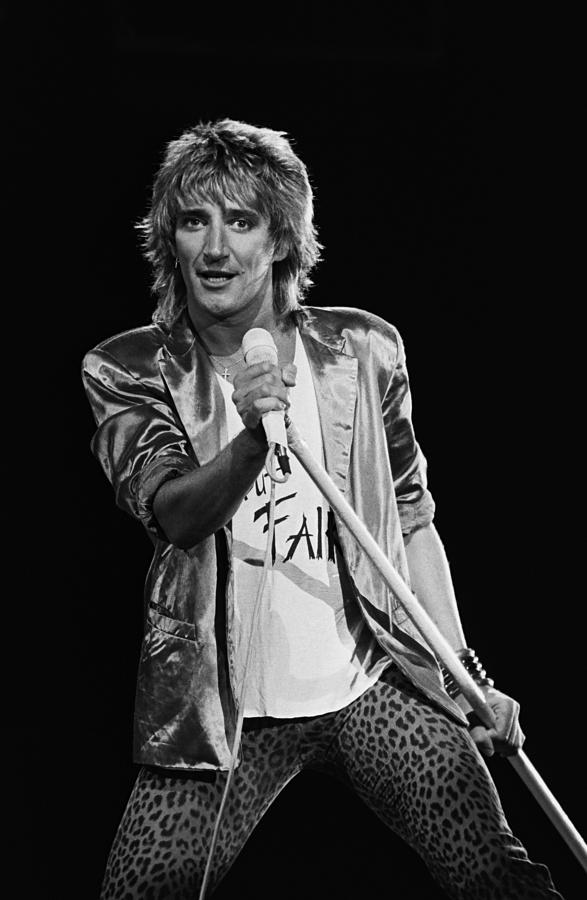 Singer Rod Stewart In Concert Photograph by George Rose