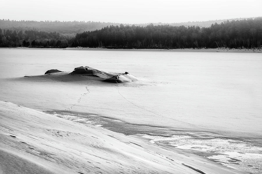 Singing Ice at Dawn BW Photograph by Simmie Reagor