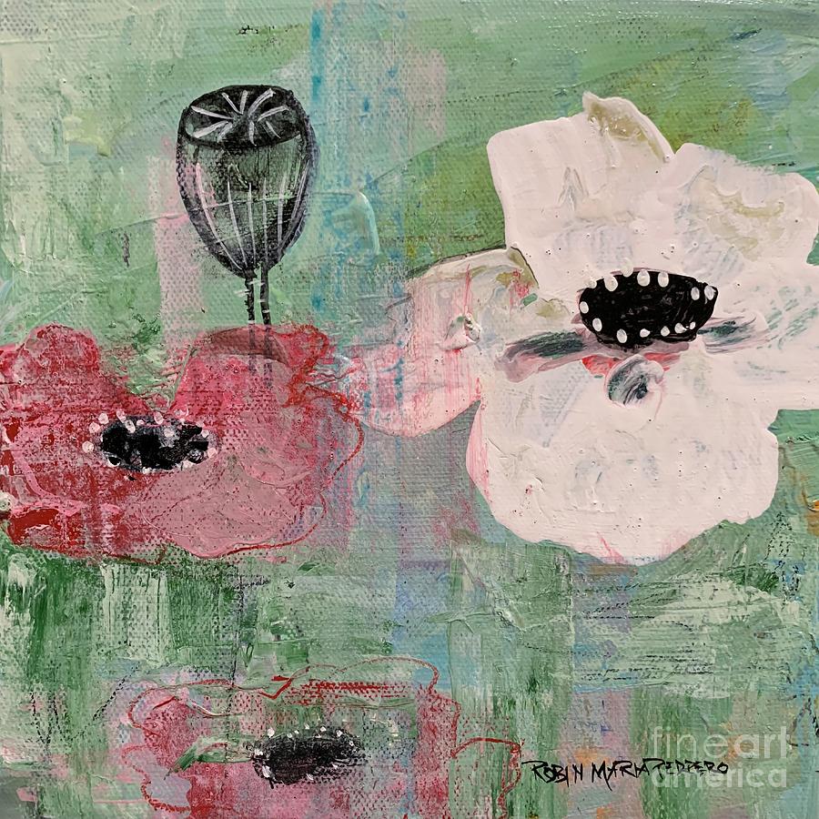 Singing Poppies Painting by Robin Pedrero