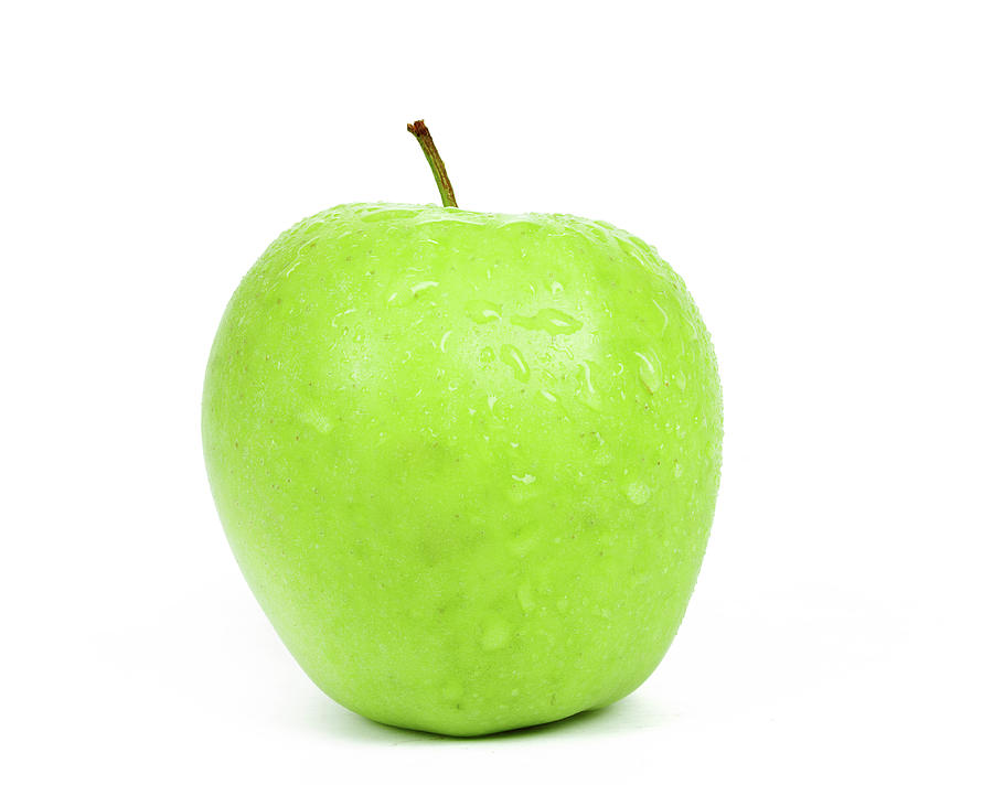 Single Green Apple isolated on a white background Photograph by Artush Foto  - Fine Art America