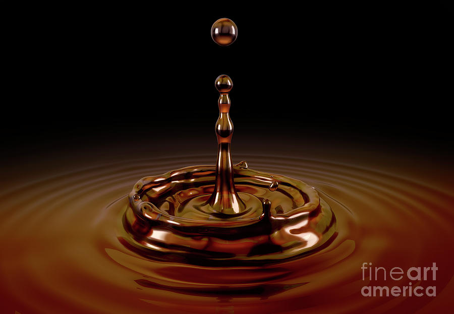 Single Liquid Coffee Drop Splash Photograph by Leonello Calvetti/science Photo Library