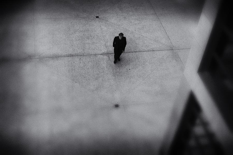 Blackwhite Photograph - Single Man by Peter Schaller