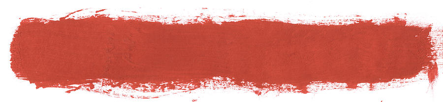 Abstract Photograph - Single Thick Red Paint Line by Kevinruss