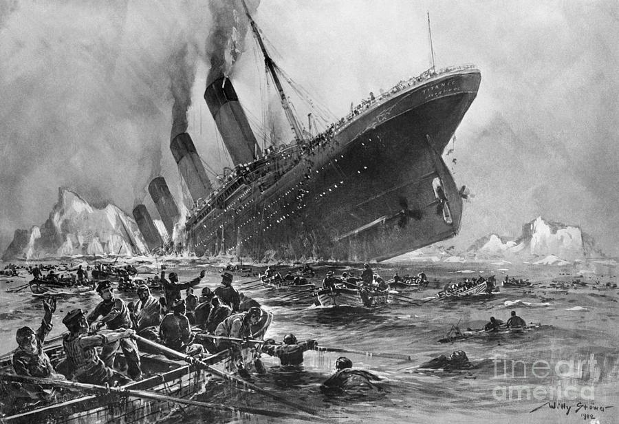 Sinking Of The Titanic By Willy Stoewer Photograph by Bettmann