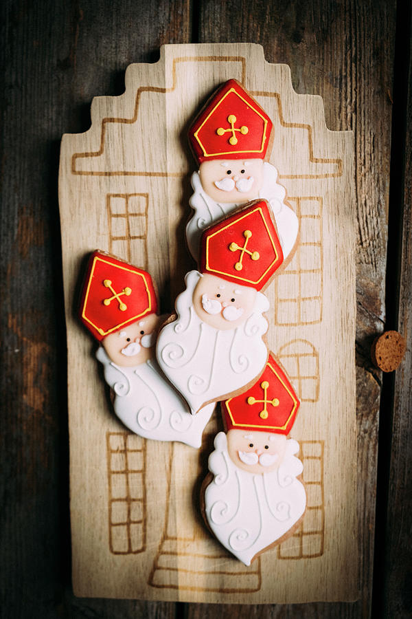 Sinterklaas, 5 December, A Dutch Tradition, Royal Icing Cookies Photograph by Lucie Beck