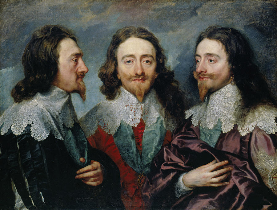Museum Art Poster Charles I Canvas Print Sir Anthony Van Dyck 