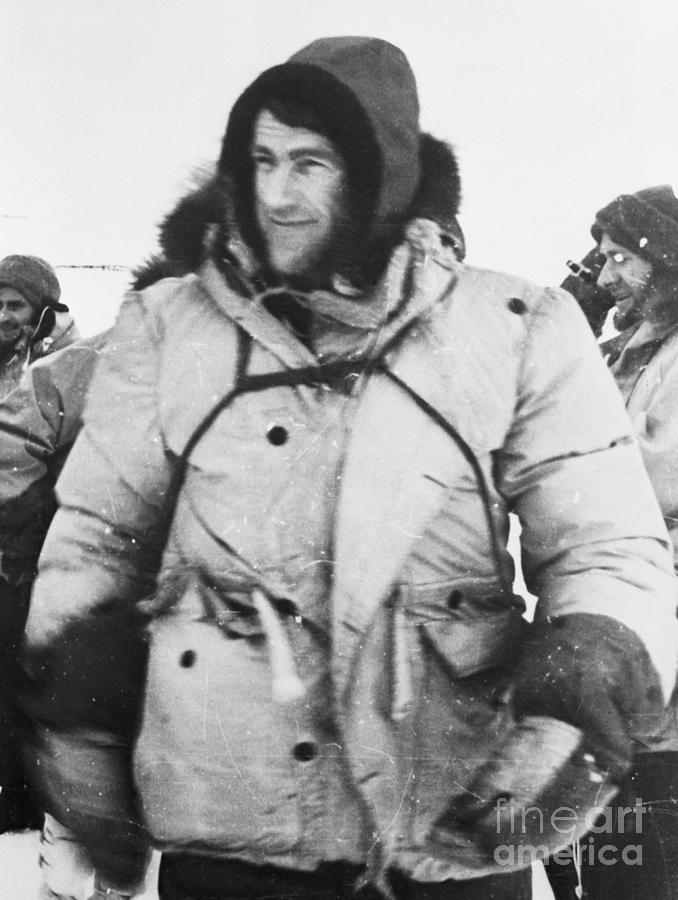 Sir Edmund Hillary Reaching South Pole Photograph by Bettmann
