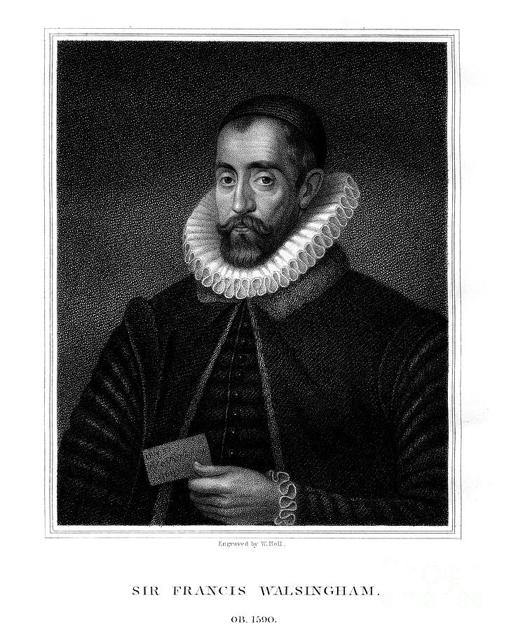 Sir Francis Walsingham, Spymaster Drawing by Print Collector