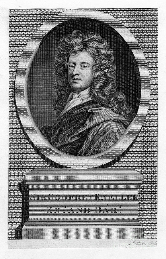 Sir Godfrey Kneller 1646-1723, Portrait Drawing by Print Collector