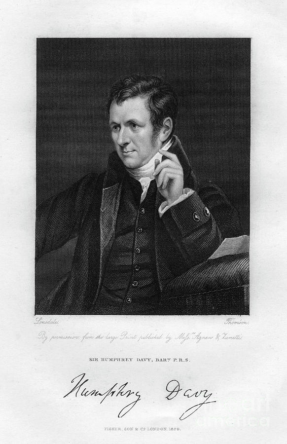 Sir Humphry Davy 1778-1829, English Drawing by Print Collector