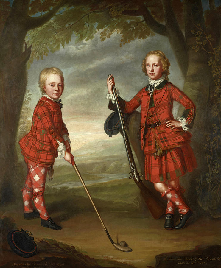 Golf Painting - Sir James Macdonald and Sir Alexander Macdonald by Unknown