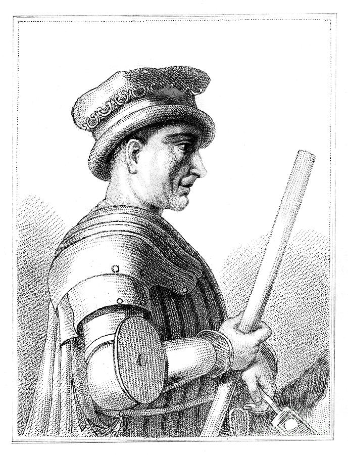 Sir John Hawkwood, English Mercenary Or Drawing by Print Collector
