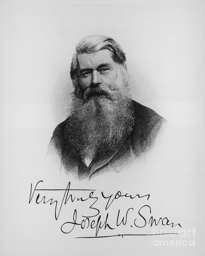 Sir Joseph Wilson Swan, Scientist Drawing by Print Collector