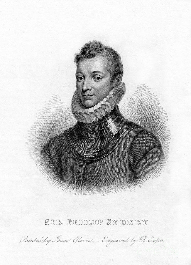 Sir Philip Sidney, English Poet Drawing by Print Collector
