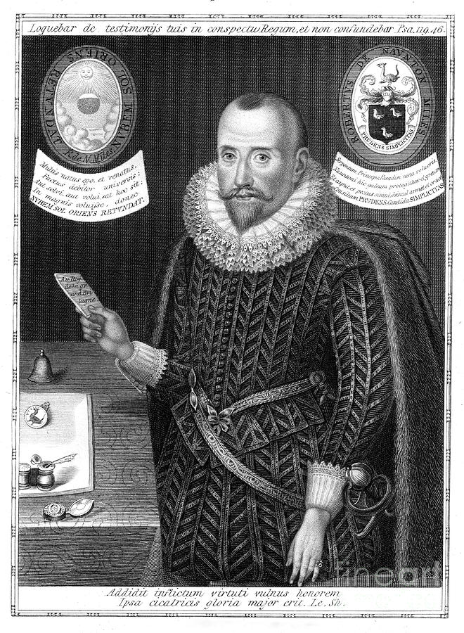 Sir Robert Naunton, English Politician Drawing by Print Collector