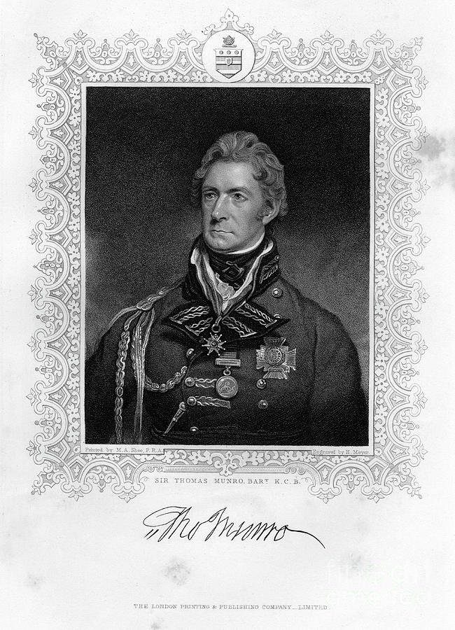 Sir Thomas Munro 1761-1827, Scottish by Print Collector