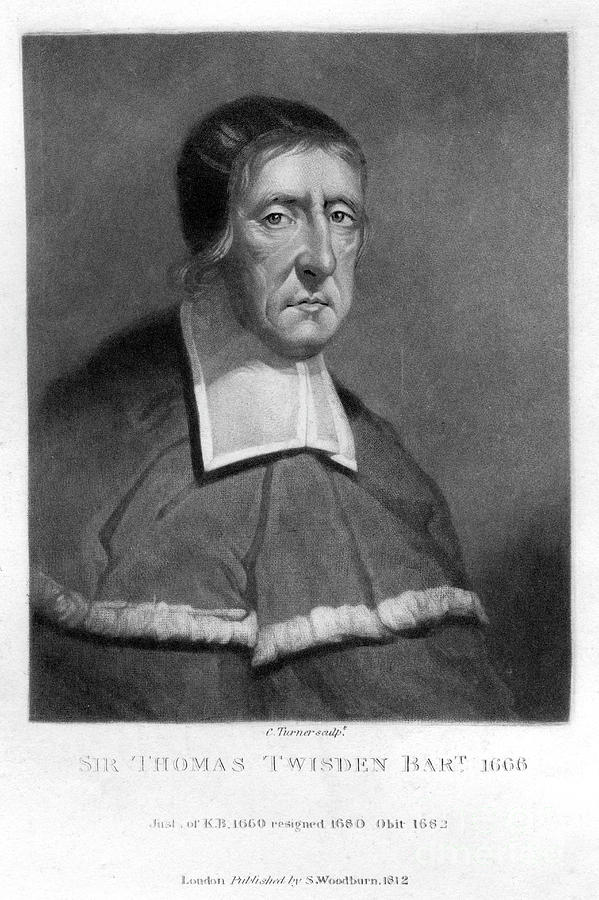 Sir Thomas Twisden, Politician Drawing by Print Collector