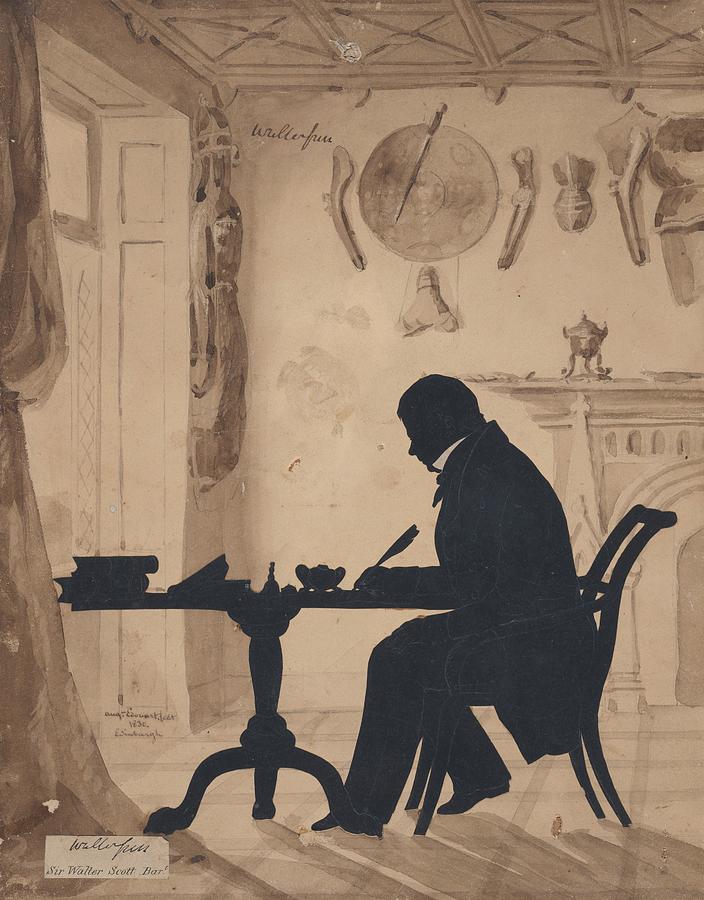 Sir Walter Scott Drawing by Auguste Edouart Sir Walter Scott Drawing by Auguste Edouart