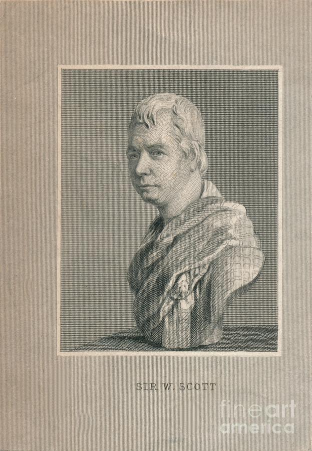 Sir Walter Scott Drawing by Print Collector