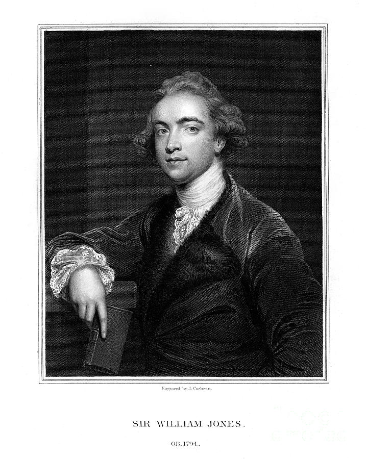 Sir William Jones, English Orientalist Drawing by Print Collector