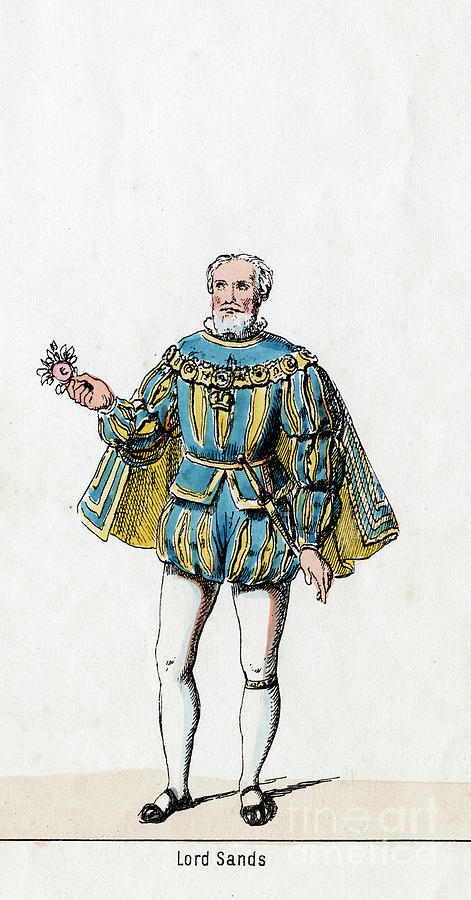 Sir William Sands, Costume Design Drawing by Print Collector