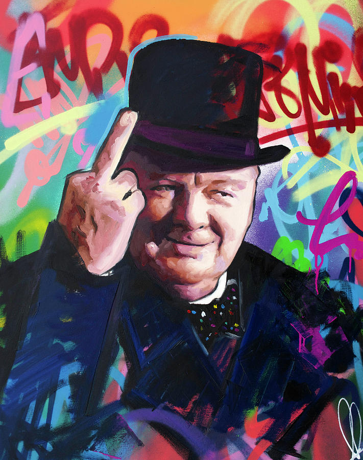 Winston Churchill Painting - Sir Winston Churchill II by Richard Day