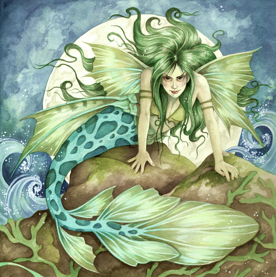 Siren Painting by Linda Ravenscroft