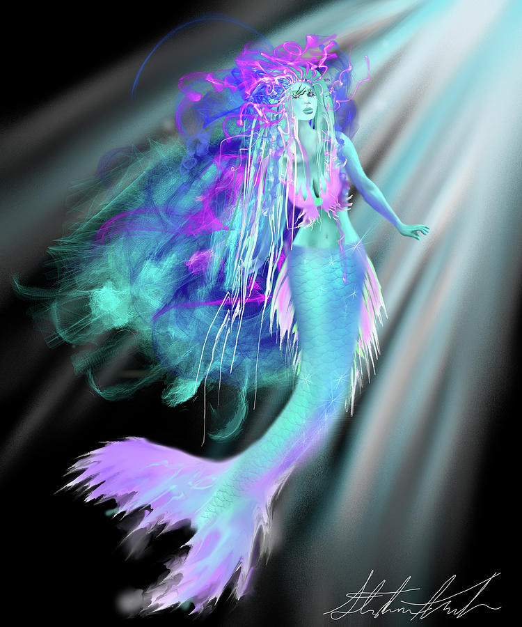 Mermaid Painting - Siren by Stephanie Analah