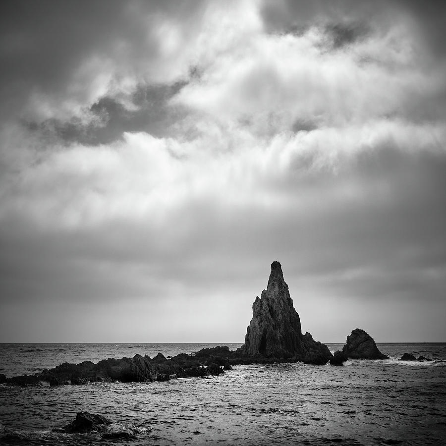 Sirenas cliff. BW Photograph by Guido Montanes Castillo - Fine Art America