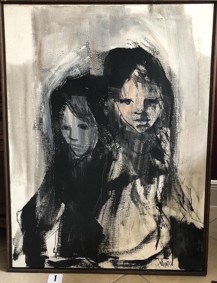 Sister Painting by Gino  Hollander