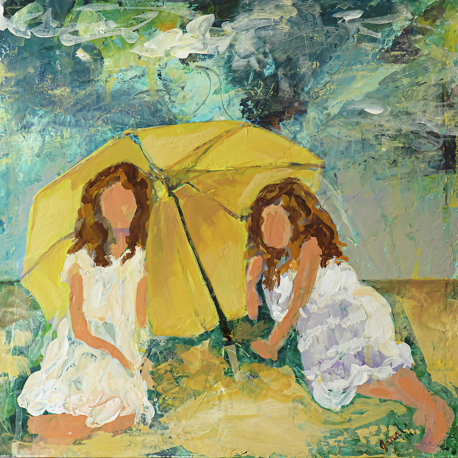 Summer Painting - Sisters by Janal Koenig