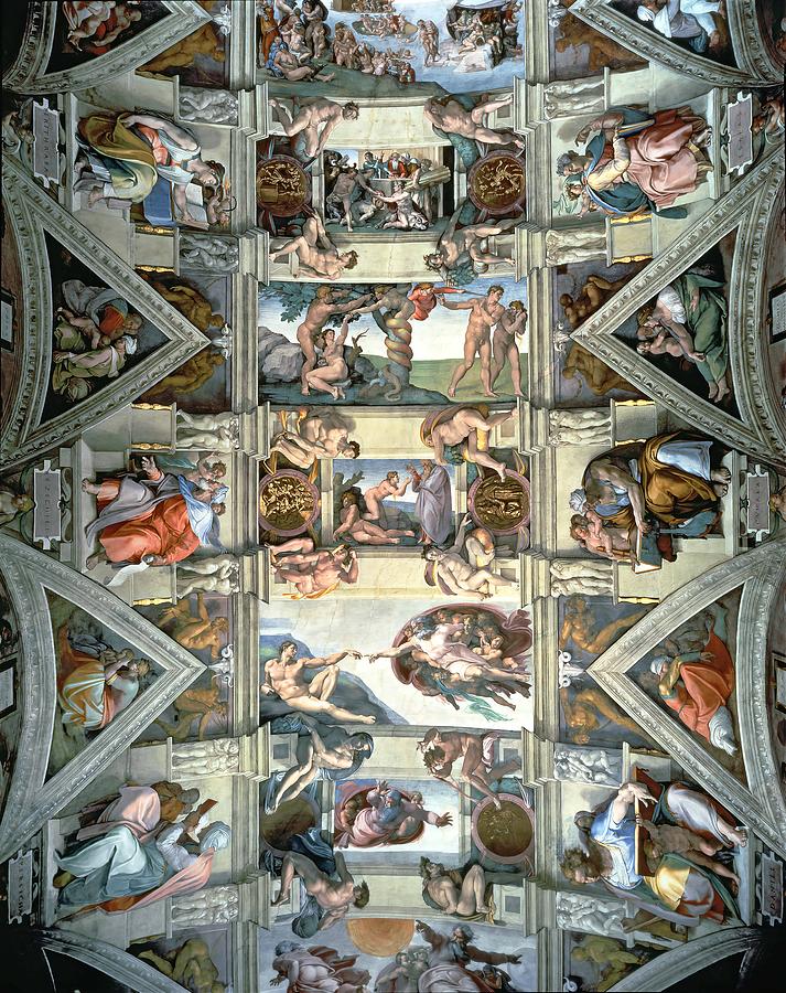 Sistine Chapel Ceiling And Lunettes