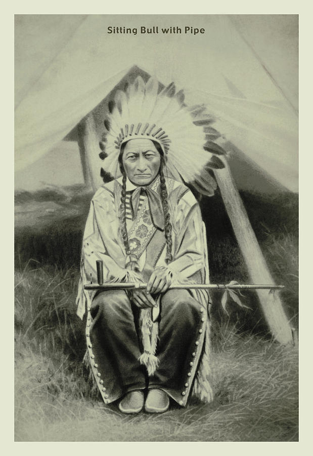 Sitting Bull With Pipe Painting By John C H Grabill Pixels   Sitting Bull With Pipe John Ch Grabill 