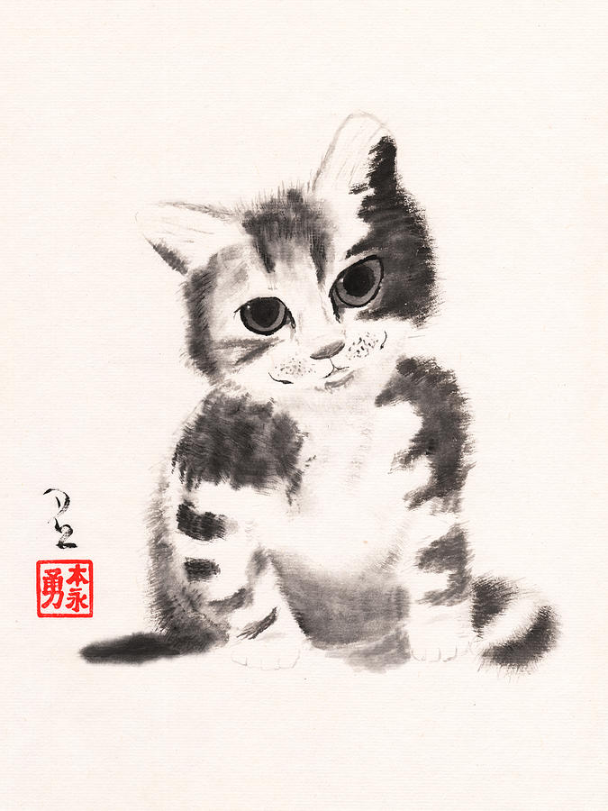 Sitting Kitty by Derek Motonaga Sitting Kitty by Derek Motonaga