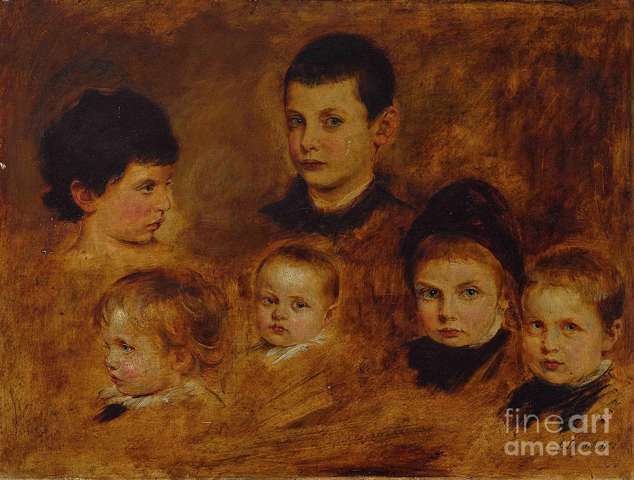 Six Children Of The Crown Prince Ludwig Drawing by Heritage Images