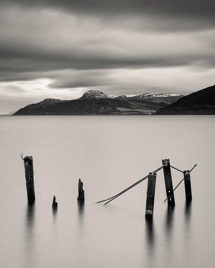 Six Posts In Loch Ness Photograph