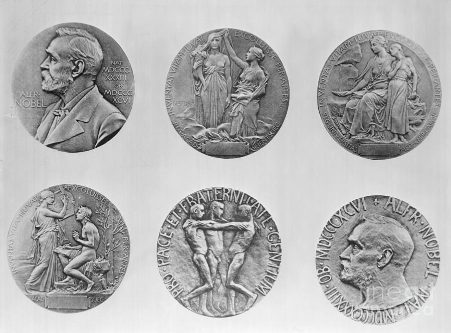 Six Views Of Nobel Medals Photograph by Bettmann
