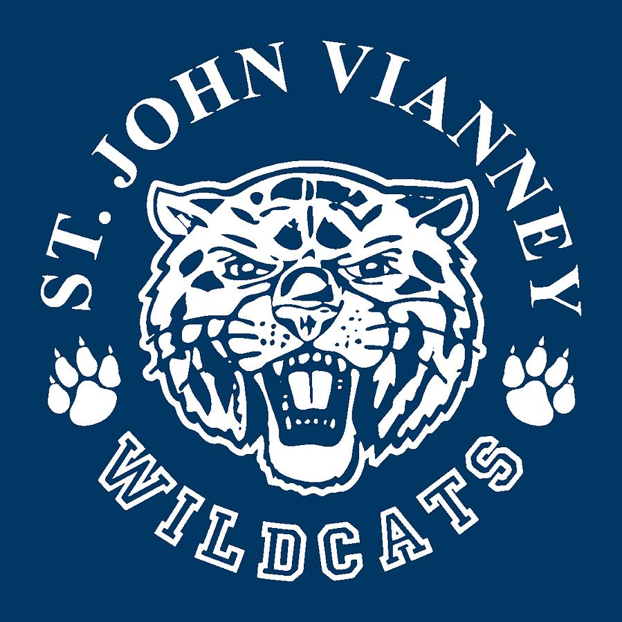 SJV Wildcats White Digital Art by Saint John Vianney