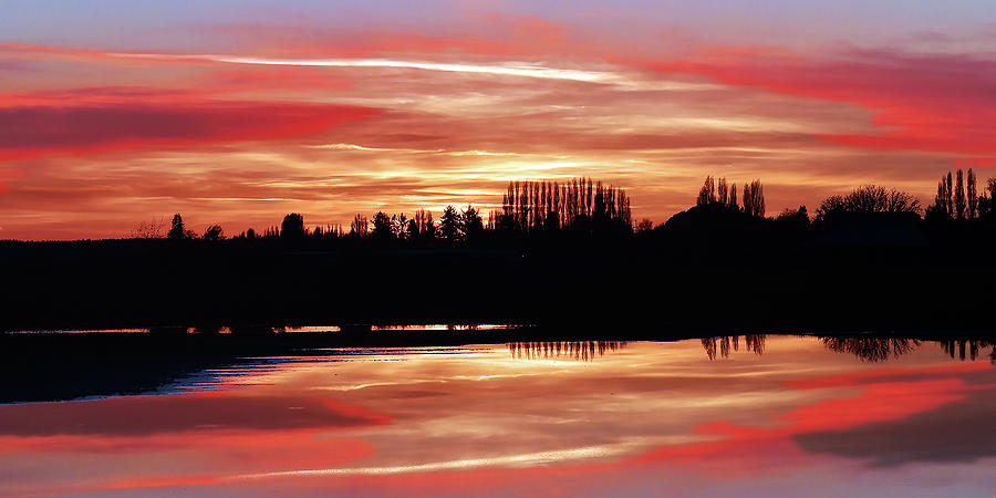 Nature Photograph - Skagit Sunset by Susan Burger