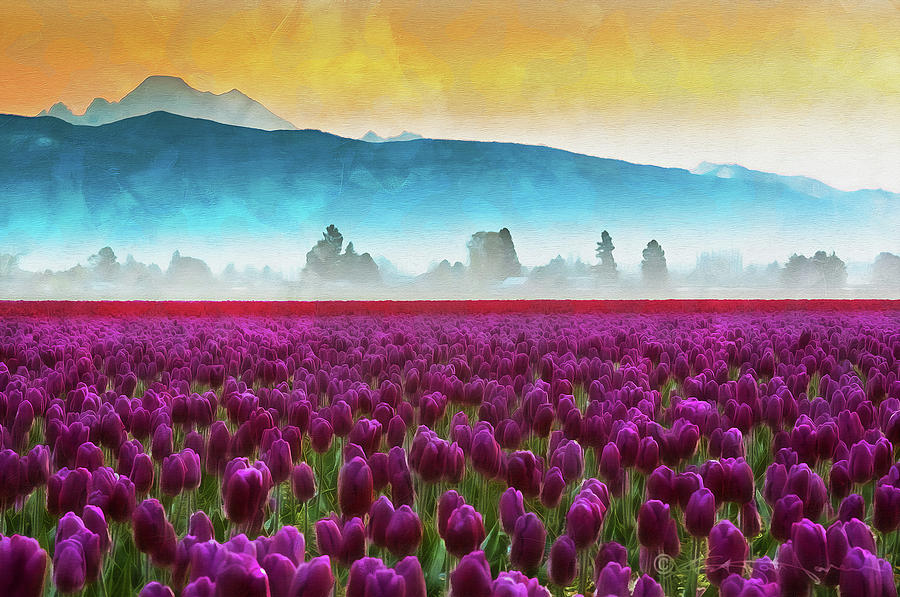 Skagit Valley - 13 Painting by AM FineArtPrints