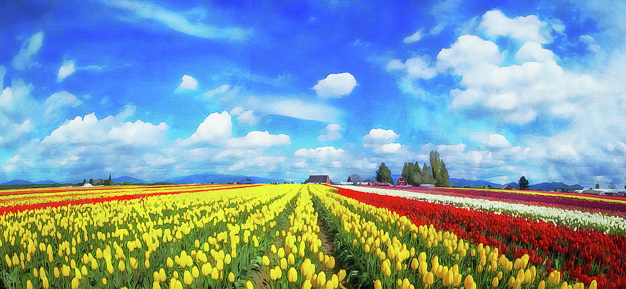 Skagit Valley - 16 Painting by AM FineArtPrints