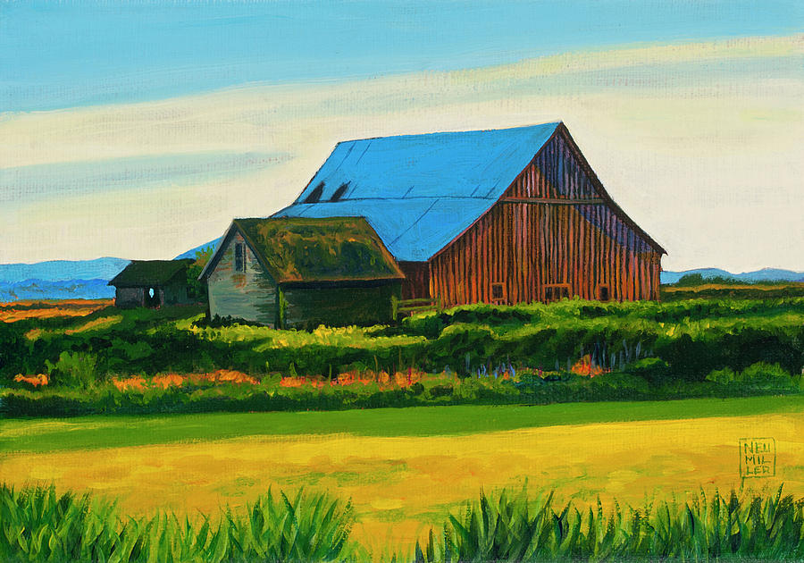 Skagit Valley Barn #4 Painting by Stacey Neumiller