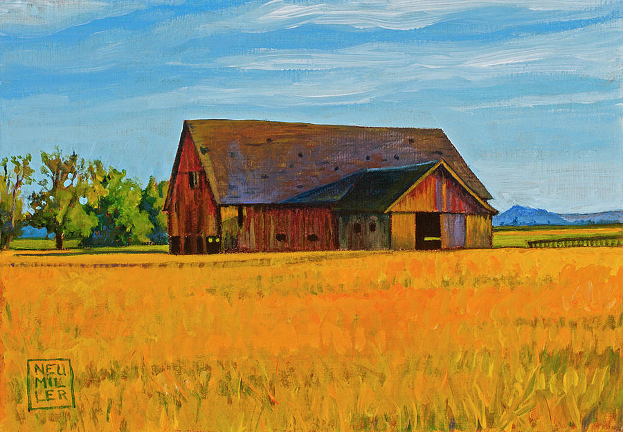 Skagit Valley Barn #9 Painting by Stacey Neumiller