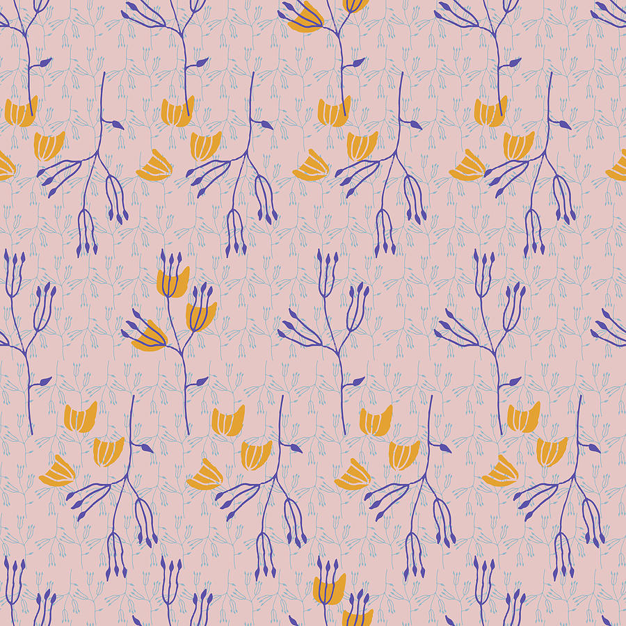 Flower Digital Art - Skandibloom 3 Repeat by Rachel Watson Pattern