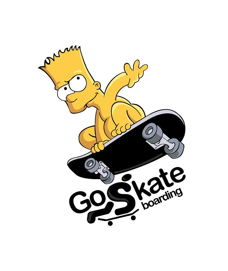 Skate Bart Parody Digital Art by Anggi Aman.