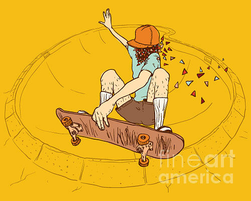 Drop Photograph - Skateboarding Pool Jump by Cristian Amoretti Drop Photograph - Skateboarding Pool Jump by Cristian Amoretti
