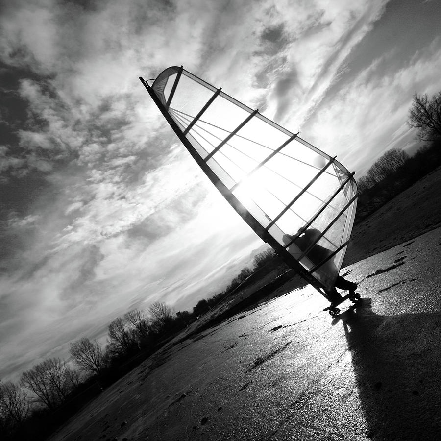 Skater With Surf Sail Photograph by Kees Smans