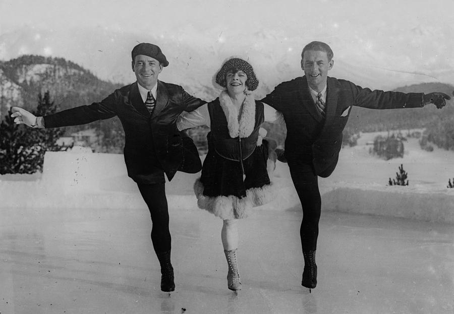 Skating Trio Photograph by Kutschuk