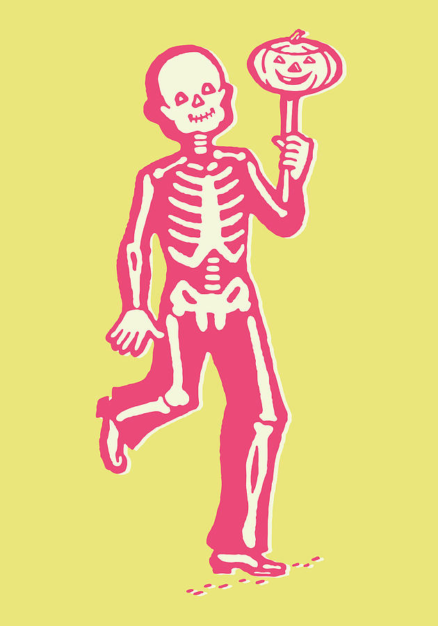 Halloween Drawing - Skeleton Costume by CSA Images