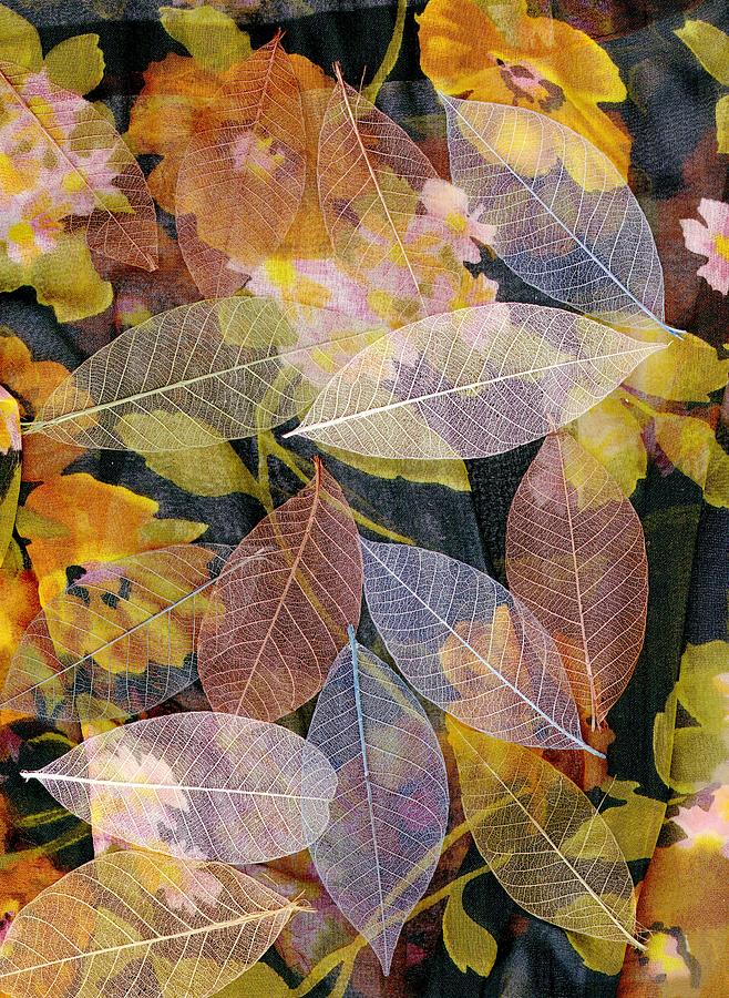 Skeleton Leaves with Flowers by Nareeta Martin Skeleton Leaves with Flowers by Nareeta Martin